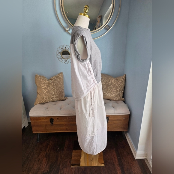 3.1 Phillip Lim Combo Tiered Sweatshirt Midi Dress - Picture 6 of 10